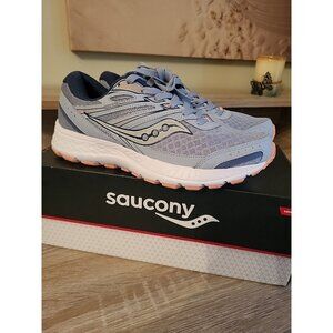 Saucony Versafoam Cohesion 13 Blue Mist/Melon Women's Running Shoes Size 8.5